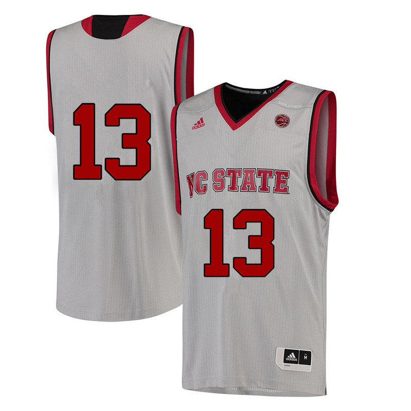 Men #13 Chris Corchiani Jr. NC State Wolfpack College Basketball Jerseys-White - Click Image to Close